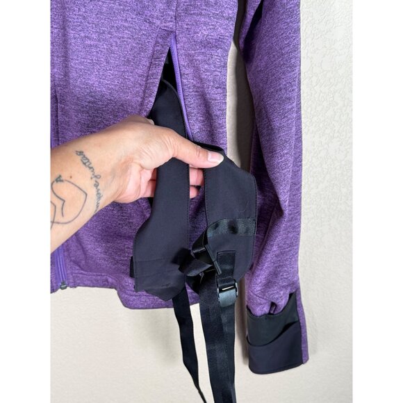 Loki Gear Women's Full Zip Hoodie Jacket Stealth Cuff in Heathered Purple - Picture 10 of 16